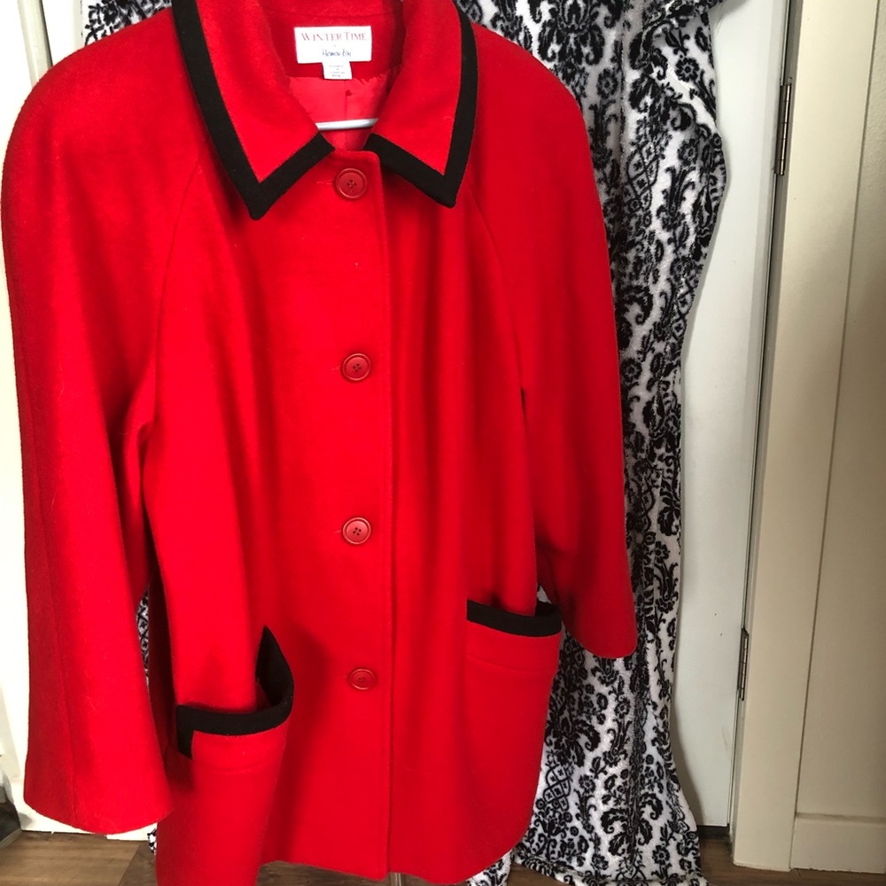 Vintage Herman Kay Winter Time 100% Wool Pea Coat